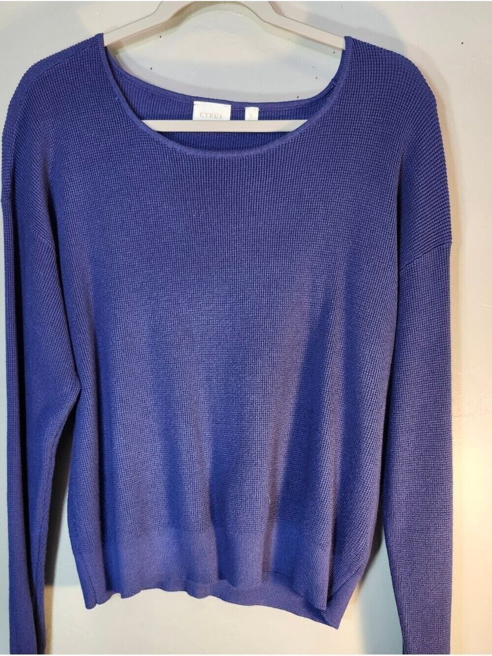 Cyrus Scoopneck Knit Sweater in Royal Blue